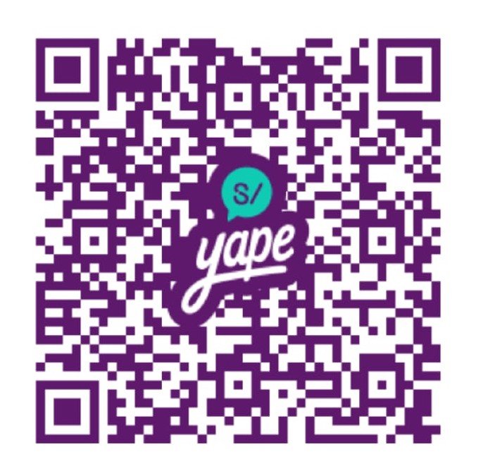Código QR de Yape para apoyo voluntario